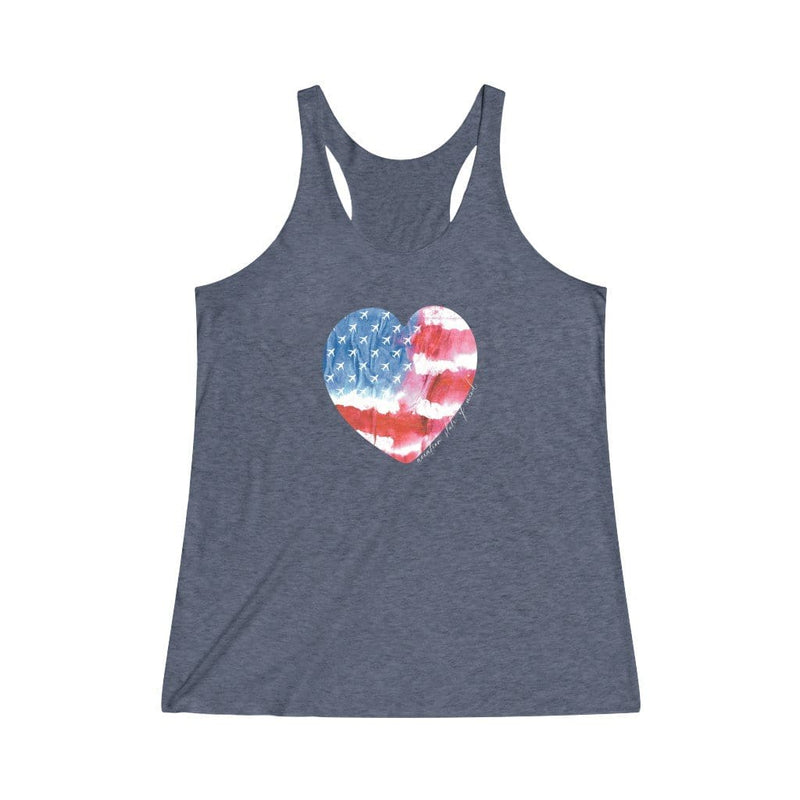 blue aviation tank top with airplane