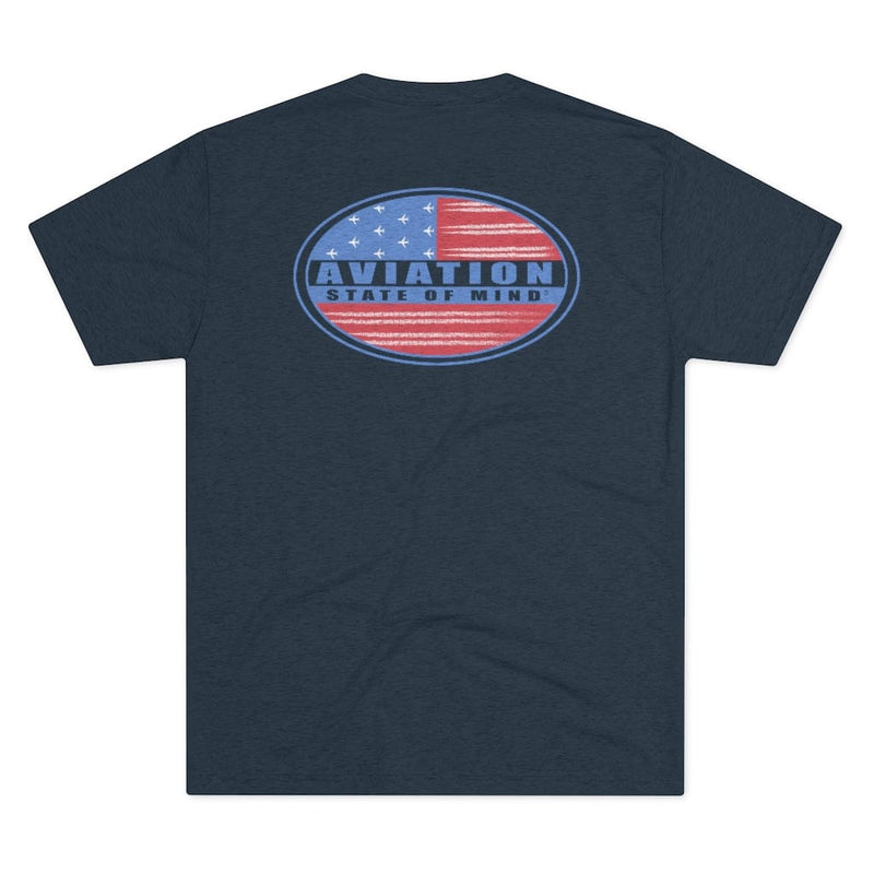 patriotic airplane t-shirt in navy