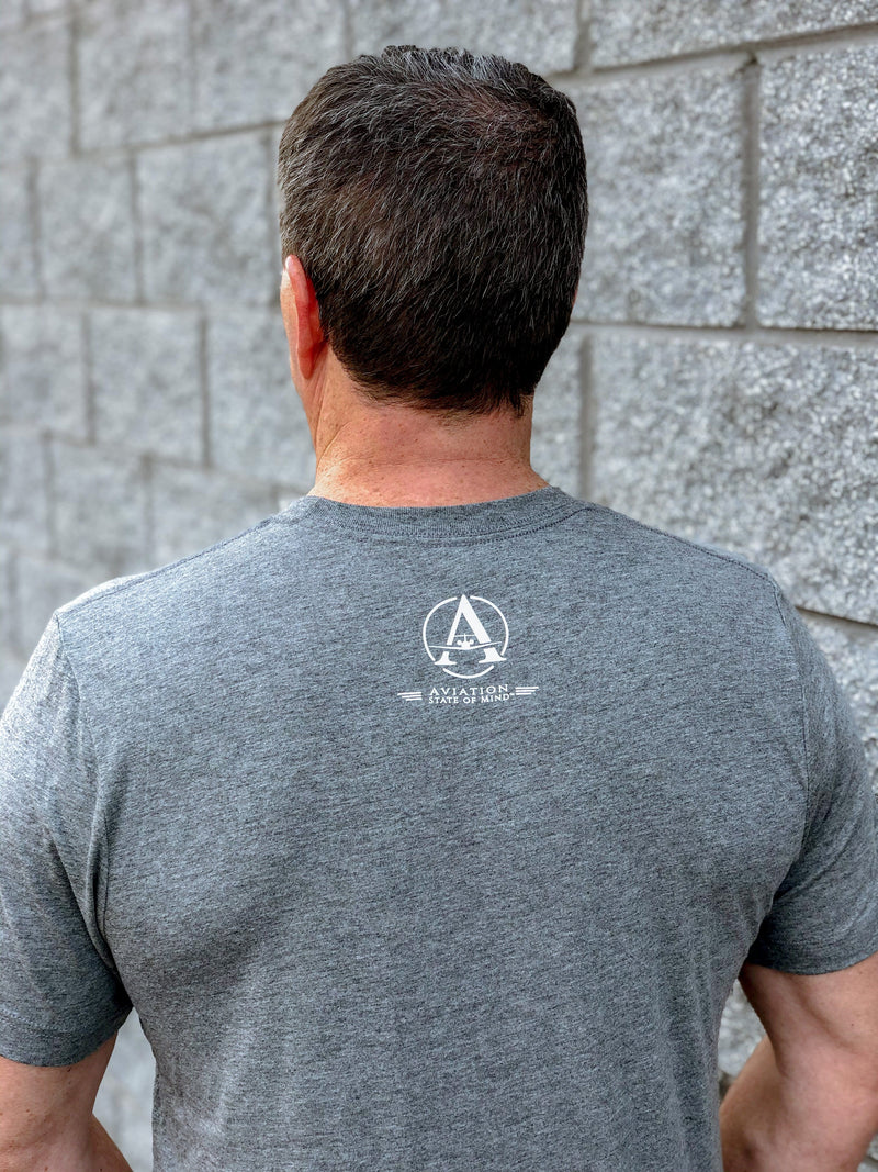 aviation t-shirt with with airplane logo