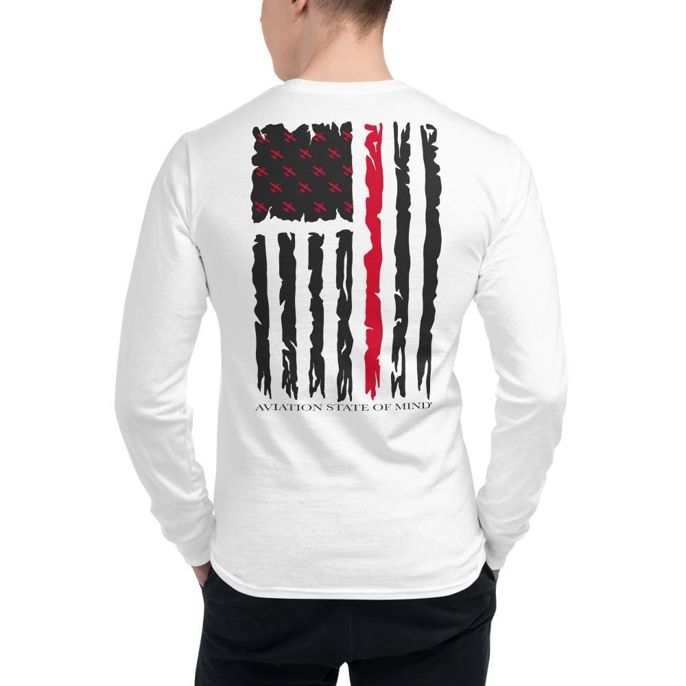 back the red firefighter t-shirt in white