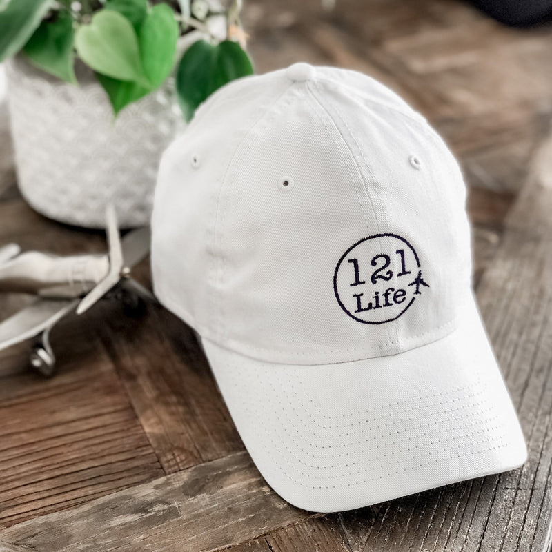 part 121 hat in white
